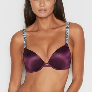 Victoria's Secret Purple Push Up Satin Bra